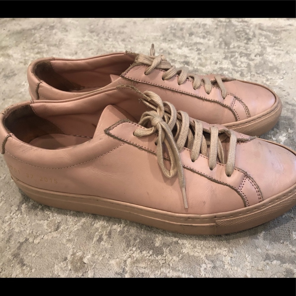 Pink common projects size 8